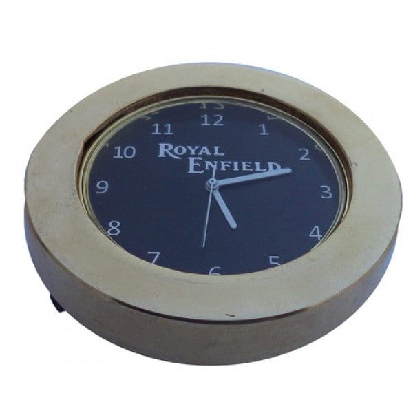 Brass Stem Nut Handle Clock Black Dial For Royal Enfield Motorcycle