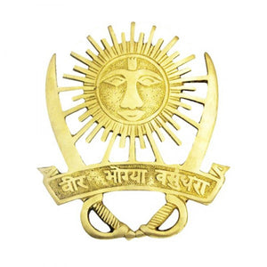 Brass Rear Number Plate Sun Symbol With Sword For Royal Enfield Motorcycle