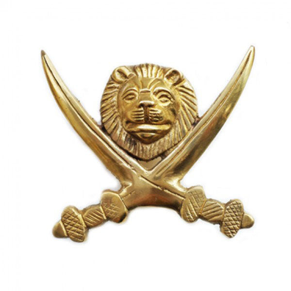 Brass Rear Number Plate Lion Sword For Royal Enfield Motorcycle